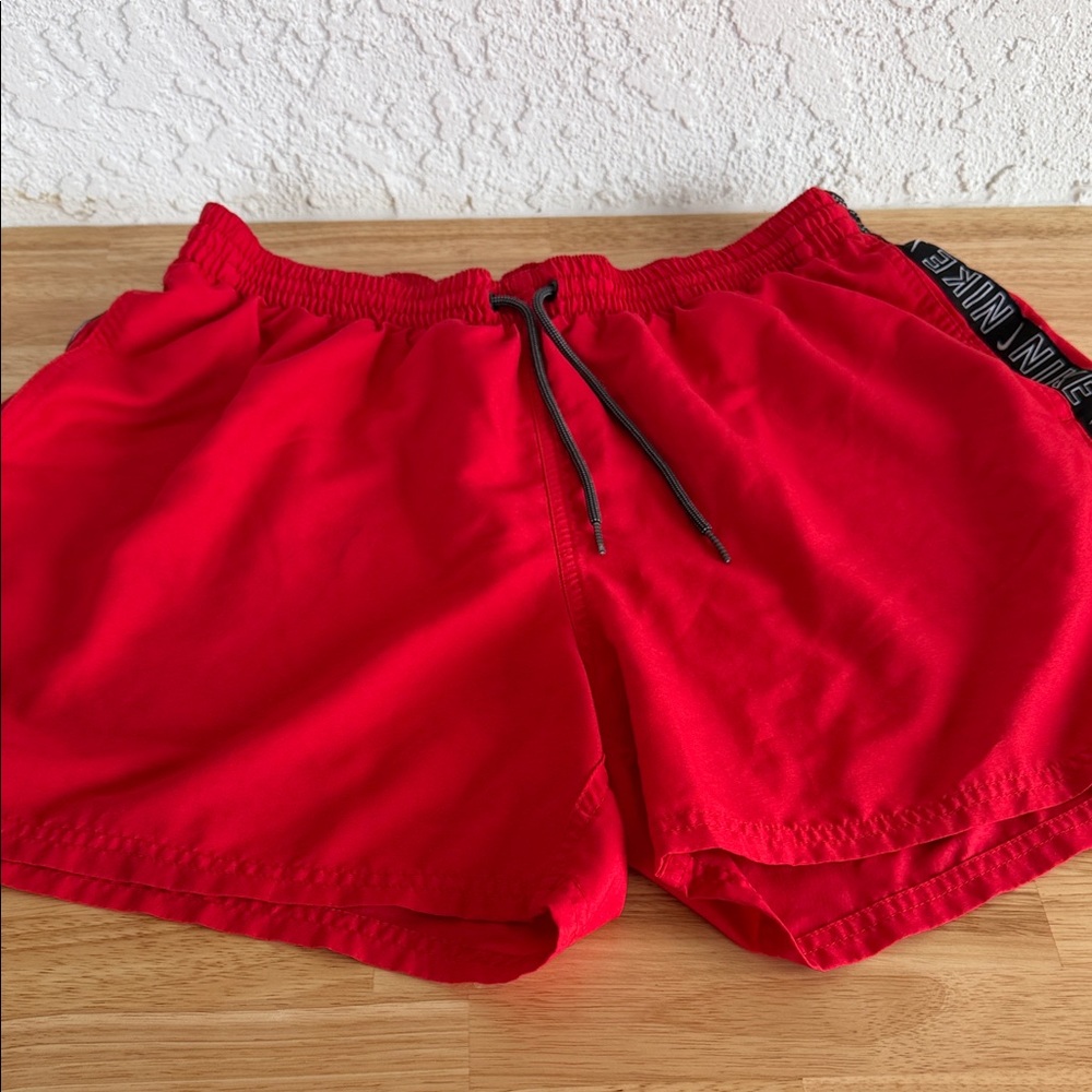 Nike Red Sports Shorts with Black Accents - Picture 3 of 12